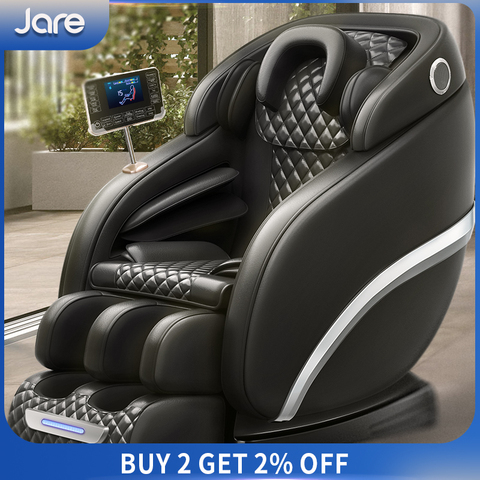 Jare 6687N dernière technologie d'écran tactile en cuir couverture de gravité zéro Shiatsu masseur de pieds chaise de Massage du corps complet ► Photo 1/6