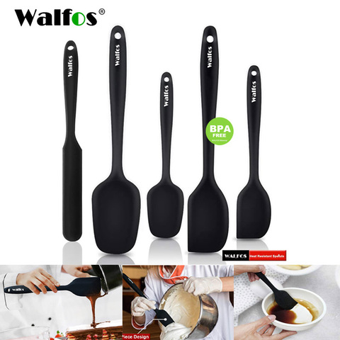 WALFOS 5 pièces/ensemble spatule Silicone antiadhésive cuisson pâtisserie spatule Silicone résistant à la chaleur ustensile de cuisine outil de cuisson ► Photo 1/6