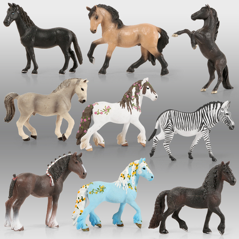 Figurines de ferme sauvage, modèle américain Clydesdale, Simulation de cheval, Figurines d'action, Collection, jouets pour enfants ► Photo 1/6