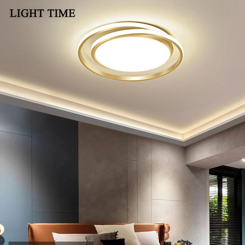 Plafonnier Led moderne, éclairage d'intérieur, éclairage d'intérieur, luminaire décoratif de plafond, disponible en noir, en blanc et en or ► Photo 1/6