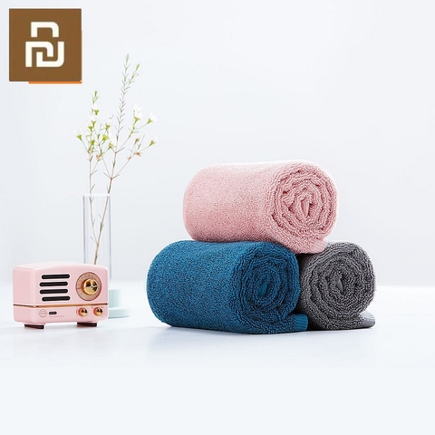 Xiaomi 32X70cm serviette 100% coton 5 couleurs forte Absorption d'eau bain doux et confortable plage visage essuie-mains ► Photo 1/6