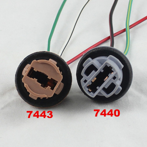 FSYLX – support d'ampoule T20 7440 7443, 2 pièces, adaptateur de prise de courant LED, lampe latérale de stationnement, câblage de faisceau ► Photo 1/6