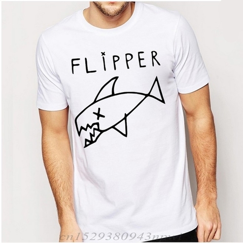 Flipper poisson Kurt Cobain Rock musique groupe t-shirts hommes coton O cou homme T-Shirt T-Shirt décontracté hommes T-Shirt haut livraison gratuite ► Photo 1/6