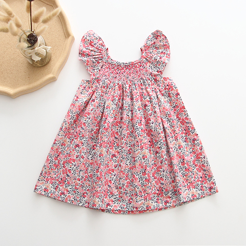 Bébé filles robes 2022 Ins européen et amérique enfant en bas âge enfants fille robe marque coton été lin vêtements princesse fille vêtements ► Photo 1/6