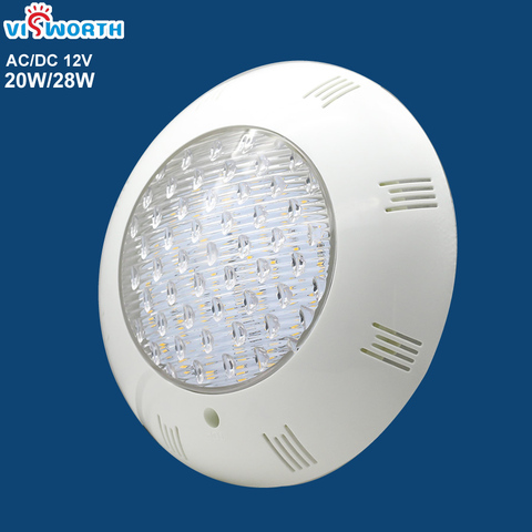 Lampe Led submersible pour piscine et étang, imperméable conforme à la norme Ip68, lumière blanche chaude/froide, bleu, AC/DC 12V, 20/28W, SMD5730 ► Photo 1/6