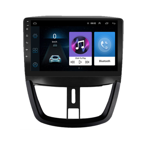 Autoradio android, WIFI, Navigation GPS, lecteur multimédia, 2 din, stéréo, unité centrale pour voiture Peugeot 207, 207CC (2007-2013) ► Photo 1/6