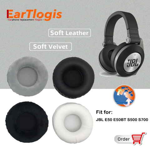 EarTlogis – oreillettes de remplacement, pour JBL Synchros ardoise JBL E50 E50BT S500 S700 Stere, pièces de casque, housse de coussin ► Photo 1/6