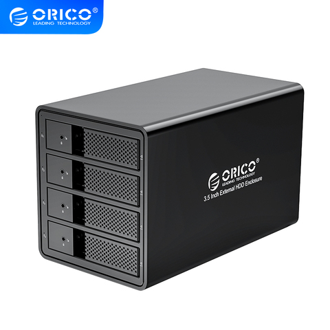 ORICO 95-Station d'accueil, 4 baies, 3.5 pouces, usb 3.0 HDD, Raid, Support en aluminium, 64 to, UASP, adaptateur d'alimentation interne 150W ► Photo 1/6