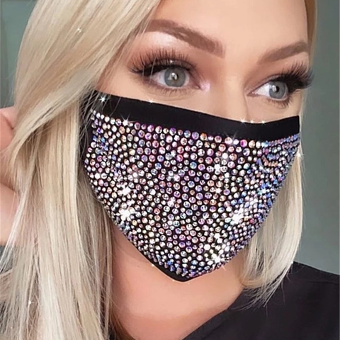 Nouveau cristal mascarade masque pour femme Vintage fête accessoires strass bouche masque populaire fête boîte de nuit bijoux 2022 ► Photo 1/6