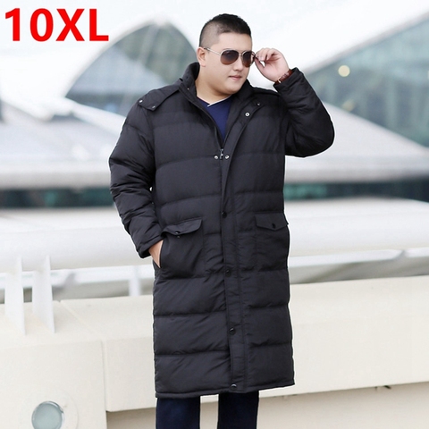 Veste longue en duvet, grandes tailles, manteau XL, surgenou, 10XL 9XL, grande taille, paragraphes longs, vêtements d'hiver, 8XL 7XL, 6XL ► Photo 1/6