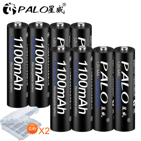 Batterie Rechargeable ensemble de cellules 3A AAA Rechargeable AAA 1100mAh 1.2V PALO NI-MH 3A batterie Baterias Bateria pour jouet lumineux à LED Mp3 ► Photo 1/6