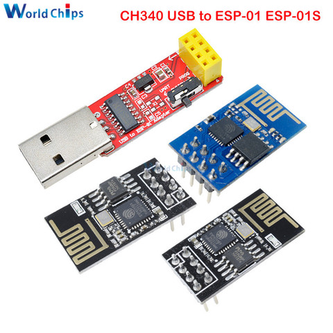 CH340 USB vers ESP8266 ESP-01 série ESP-01S ESP01 ESP01S Module de carte de développement Wifi sans fil pour adaptateur de programmeur Arduino ► Photo 1/6