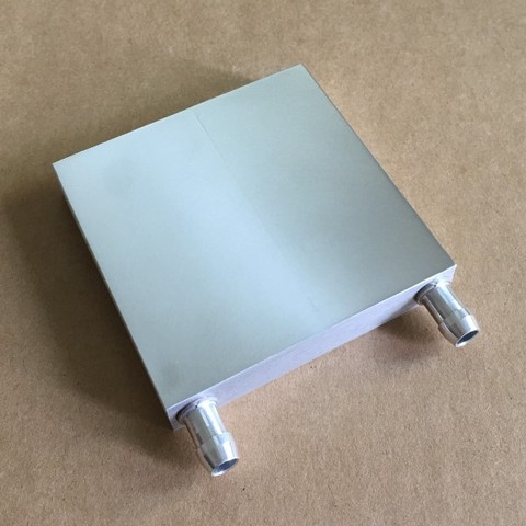 Bloc de refroidissement à eau en aluminium pour refroidissement à eau liquide, système d'évier de chaleur, radiateur refroidi à l'eau pour PC portable, CPU, 80x80x14mm ► Photo 1/2