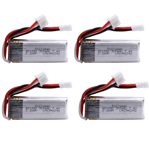 Batterie lipo 7.4V 300mAh 30C pour WLtoys F959, pièces de rechange pour avion RC XK DHC-2, A600, A700, A800, 1/3/4/5 pièces ► Photo 1/6