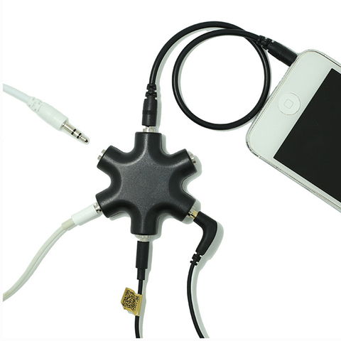 Extension de moyeu Audio pour casque d'écoute stéréo, 3.5mm, adaptateur séparateur 1 mâle à 2 3 4 5 femelle, câble Audio ► Photo 1/6