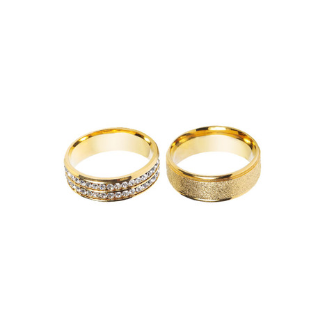 DiBanGu – bague de mariage en métal doré pour hommes, anneau de qualité, deux Styles, de styliste, livraison directe, JZ02-03 ► Photo 1/6