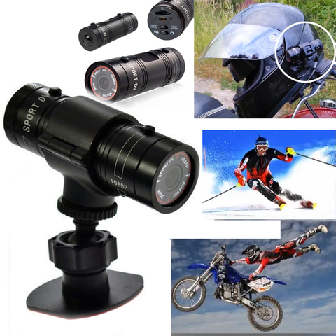 Mini Camera F9 sur le casque de moto, caméscope DV pour sport, Full HD 1080p, enregistreur vidéo pour voiture r25 dfdf ► Photo 1/6
