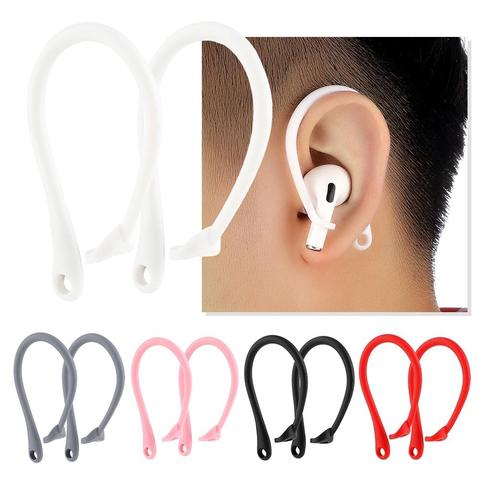 Silicone Anti-perte crochets d'oreille support de crochet d'oreille pour AirPods 1 2 Pro sans fil porte-écouteurs écouteurs écouteurs accessoires ► Photo 1/6