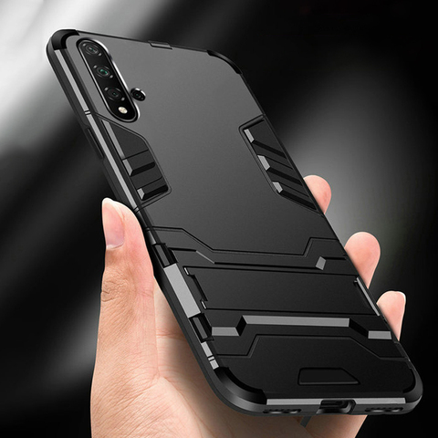 Coque de protection antichoc en Silicone pour Huawei Nova 5 T, avec support, Fundas TPU + PC, 360 ► Photo 1/6