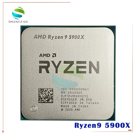 AMD Ryzen 9 5900X R9 5900X 3.7 GHz Douze-Core 24-Fil PROCESSEUR D'UNITÉ CENTRALE 7NM L3 = 64M 100-000000061 prise AM4 ► Photo 1/1