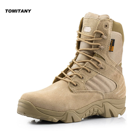 Chaussures de randonnée en plein air hommes professionnel escalade Trekking Camping chasse chaussure homme imperméable militaire bottes tactiques hommes ► Photo 1/6