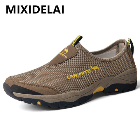 Été maille chaussures hommes baskets grande taille léger respirant marche chaussures 2022 nouveau Slip-On confortable décontracté chaussures pour hommes ► Photo 1/6