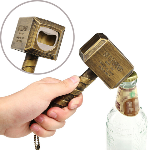 Marteau de Thor ouvre-bouteille de bière, multifonctionnel à Long manche, outils de dissolvant de bouchons en verre de Soda pour Bar de cuisine, cadeaux à la mode ► Photo 1/6