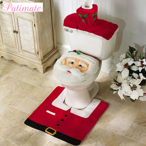 Décor de noël père noël | Décoration pour noël, toilette, nouvel an, 2022, cadeau joyeux noël, 2022 ► Photo 1/6