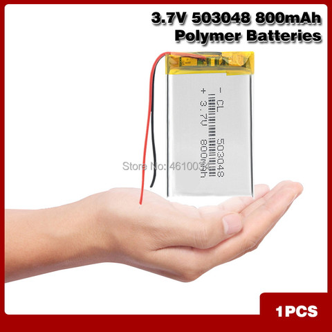 Batterie lithium polymère Rechargeable, 3.7V, 503048, 053048, 800MAH, pour MP3 MP4, Bluetooth, GPS, casque stéréo sans fil, pour tablette ► Photo 1/6