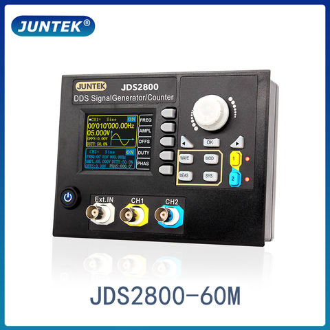 JUNTEK JDS2800-60M 60 MHZ Signal Générateur Numérique Contrôle Double-canal DDS Fonction Signal Générateur fréquence mètre Arbitraire ► Photo 1/5