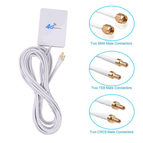 Antenne externe antenne Modem routeur 3M 3G 4G LTE avec câble connecteur TS9/CRC9/SMA pour antenne Huawei ZTE 4G LTE ► Photo 1/6