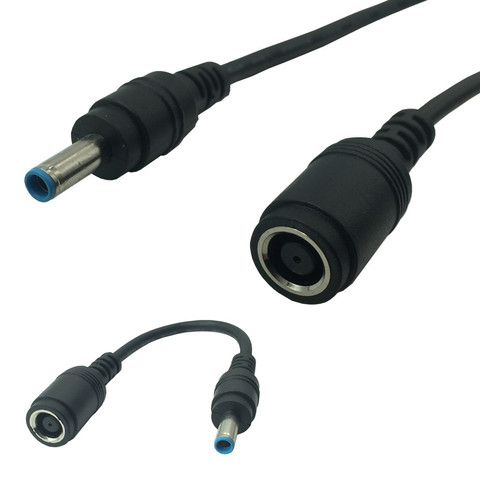 Adaptateur de chargeur femelle, 7.4mm x 5.0mm à 4.5mm x 3.0mm, connecteur d'alimentation, câble de convertisseur cc pour Dell et Hp ► Photo 1/2