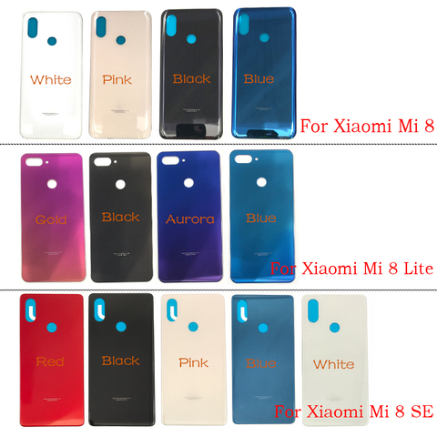 Coque arrière de remplacement pour batterie, avec colle, pour Xiaomi Mi8 Mi 8 Lite / Mi 8 Se 8se ► Photo 1/2