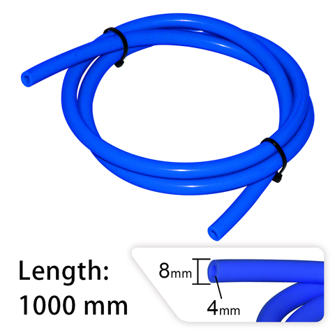 Tuyau universel en Silicone pour aspirateur de voiture, 1 mètre de Long, 4mm, Tube de course bleu noir ► Photo 1/6