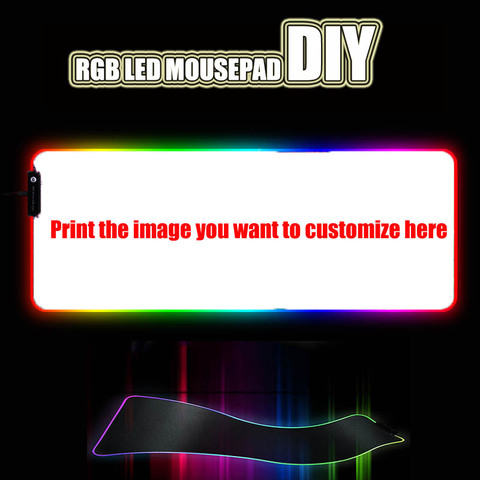 Tapis de souris bricolage personnalisé RGB LED grand tapis de souris de jeu tapis de bureau d'ordinateur portable en caoutchouc pour les joueurs CSGO réservoir contrôle de vitesse du monde dota2 ► Photo 1/6