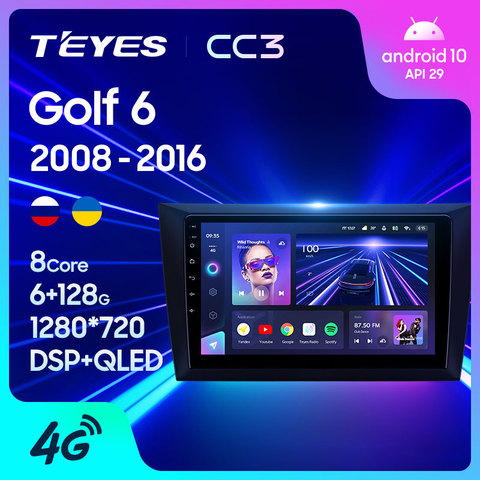 TEYES CC3 pour Volkswagen Golf 6 2006 - 2022 autoradio multimédia lecteur vidéo Navigation stéréo GPS Android 10 non 2din 2 din dvd ► Photo 1/6