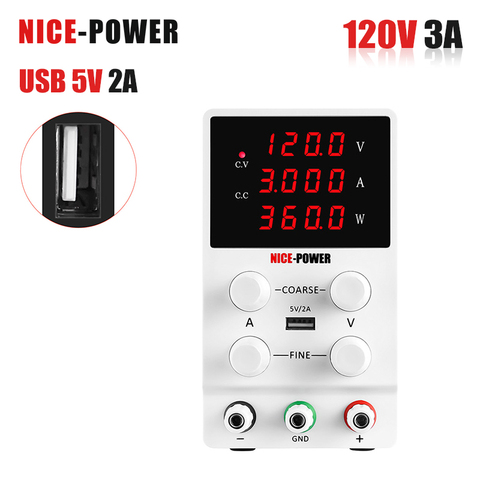 NICE-POWER 120v 3a banc DC réglable laboratoire alimentation alimentation alimentation stabilisateur de tension régulateur de tension 220v 110v ► Photo 1/6