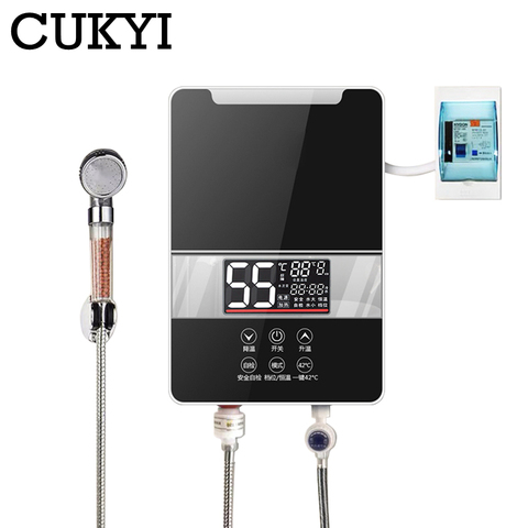 CUKYI – chauffe-eau électrique 6000W, sans réservoir, chauffage instantané, à température constante, pour la salle de bain et la douche, machine à économie d'énergie ► Photo 1/4