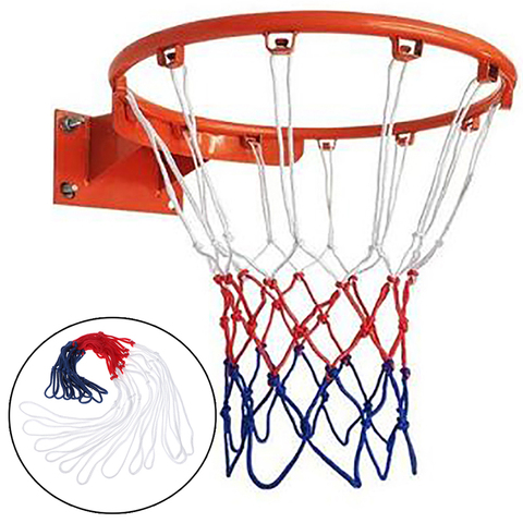 Remplacement universel de maille de filet de basket-ball de trois couleurs de fil épais en Nylon Durable de filet de basket-ball Standard ► Photo 1/6