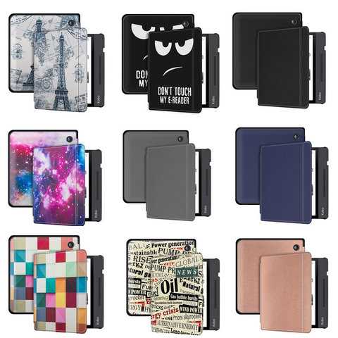 Coque de protection en cuir PU avec aimant mince, pour Kobo Libra H2O, 7 pouces, 2022 e-books Premium, coque rigide ► Photo 1/6