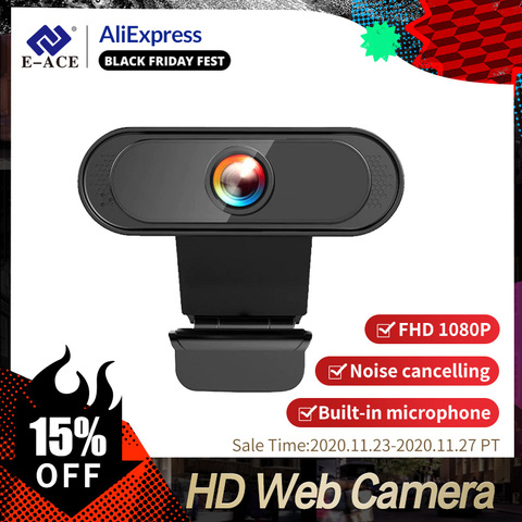 Webcam Full HD 1080p, caméra Web à vapeur, mise au point automatique, 1080 Focus, Microphone intégré ► Photo 1/6