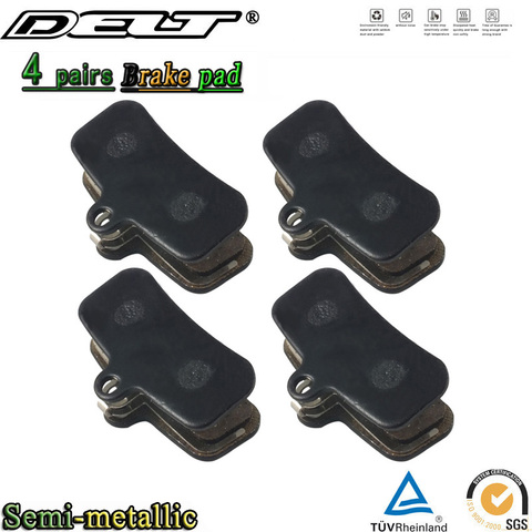 4 paires de plaquettes de frein à disque de vélo semi-métalliques pour SHIMANO Saint M810 M820 ZEE M640 H01 accessoires de VTT vtt ► Photo 1/6