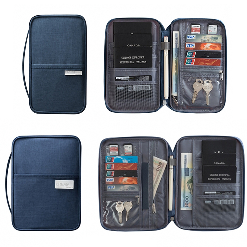 Couverture de Passeport en PU RFID Étanche, Portefeuille de Carte de  Crédit, d'Identité, de Document