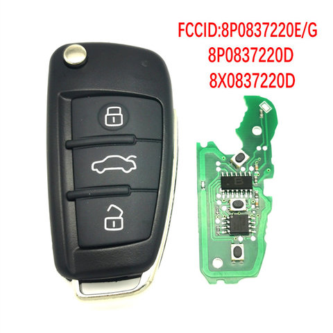 Clé à distance de voiture du monde de Datong pour Audi 2005-2013 ans A3 TT A4 S3 S4 PN8P0837220G 315 Mhz 48 clé de contrôle intelligente automatique de puce ► Photo 1/6