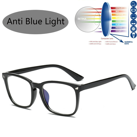 Anti rayons bleus ordinateur lunettes femmes bleu lumière revêtement lunettes de jeu hommes unisexe lumière nocive bloquant lunettes optiques Glasse ► Photo 1/6