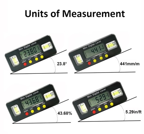 Rapporteur d'angle numérique de 100mm, inclinomètre, boîte de niveau électronique avec outil de charpentier de mesure d'angle magnétique ► Photo 1/1