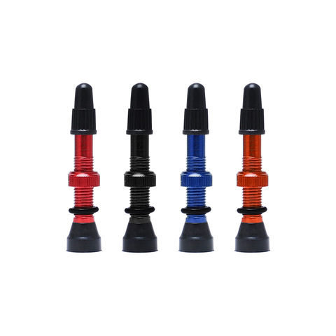 2 pièces/ensemble vélo 40/60/80mm Valve pour route Compatible vtt vélo Tubeless pneus laiton noyau alliage tige Tubeless mastic ► Photo 1/6