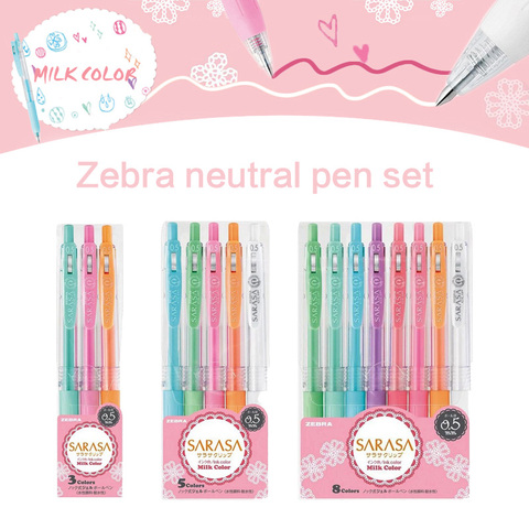 3 pcs/5 pcs/8 pcs Zèbre SARASA JJ15 presse stylos couleur De Lait lumière ligne de couleur dessin stylo gel stylo 0.5mm ► Photo 1/4