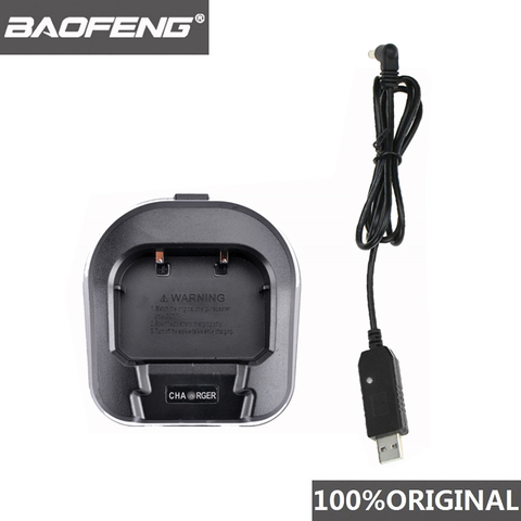 100% véritable Baofeng UV-82 UV-8D talkie-walkie adaptateur chargeur de bureau Portable UV 82 bidirectionnel Radio USB adaptateur UV82 accessoires ► Photo 1/6
