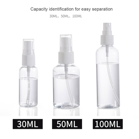 Bouteilles rechargeables voyage Transparent en plastique parfum atomiseur vide petite bouteille de pulvérisation 30/50/100ml toxique gratuit livraison directe sûre ► Photo 1/6